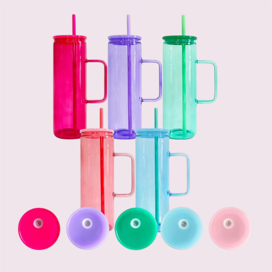 20oz Jelly skinny straight tall glass tumbler