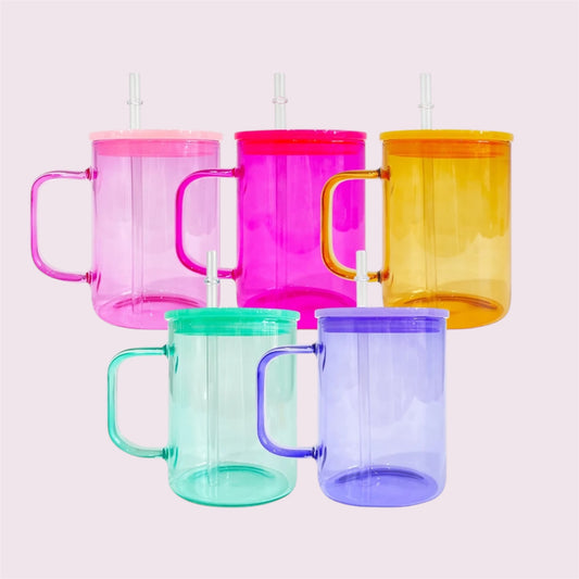 17oz Clear Jelly Mugs Glass